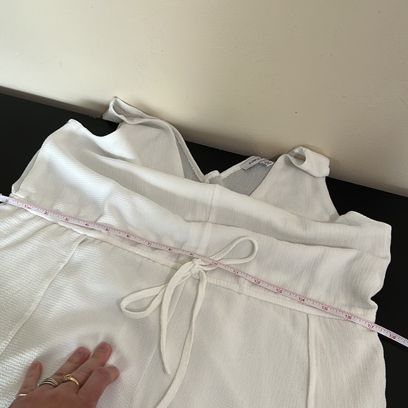 Purple Snow Split Leg Jumpsuit or Romper | White Cropped Wide Leg Jumpsuit - Picture 13 of 15